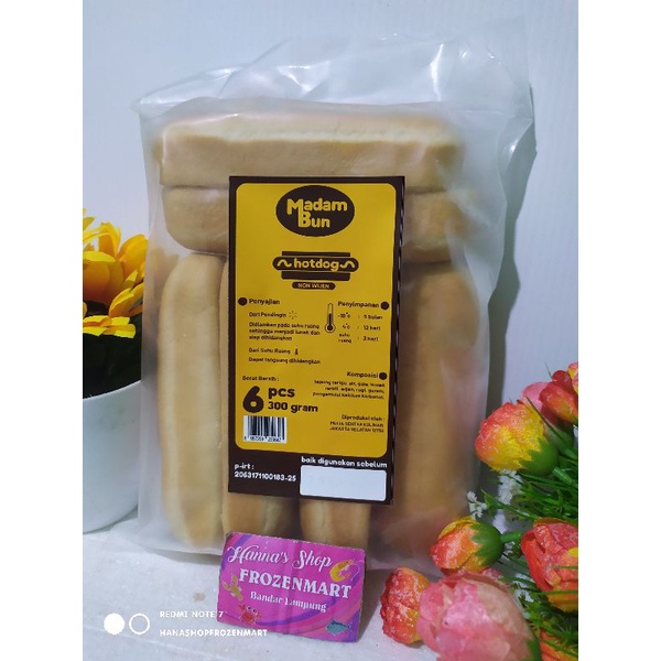 

Roti Hotdog Bun Madam Bun isi 6 pcs