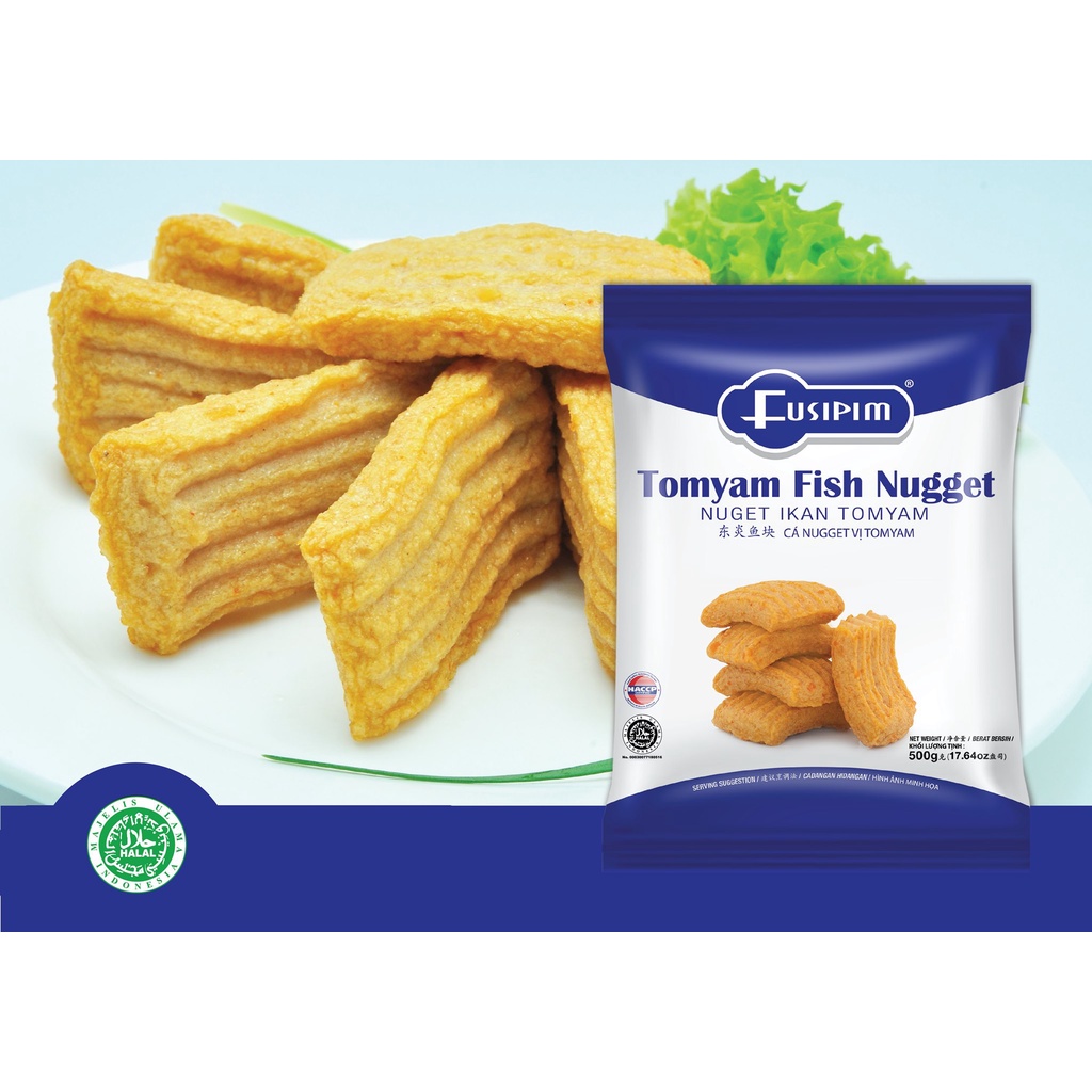 Fusipim Tomyam Fish Nugget 400gr/Nuget Ikan Tomyam Frozen Food Enak Dan Halal