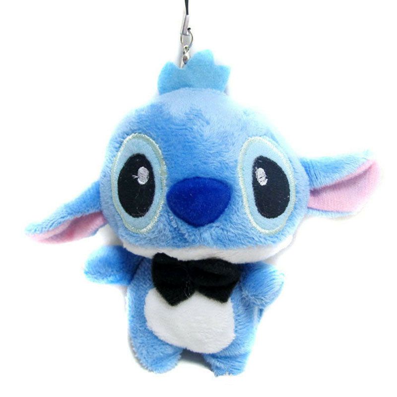 10 cm Kecil Mini Stitch Boneka Plush Animal Lucu Lilo Boneka Mainan Stich Gantungan Kunci