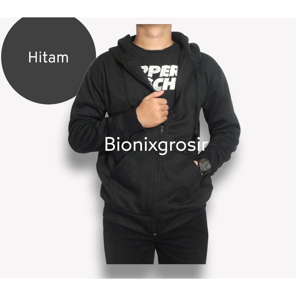 Sweater Polos Hoodie Resleting Zipper