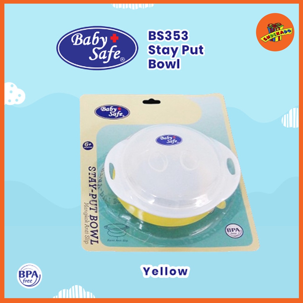 BABYSAFE Stay Put Bowl BS 353 - Mangkok Bayi Anti Slip