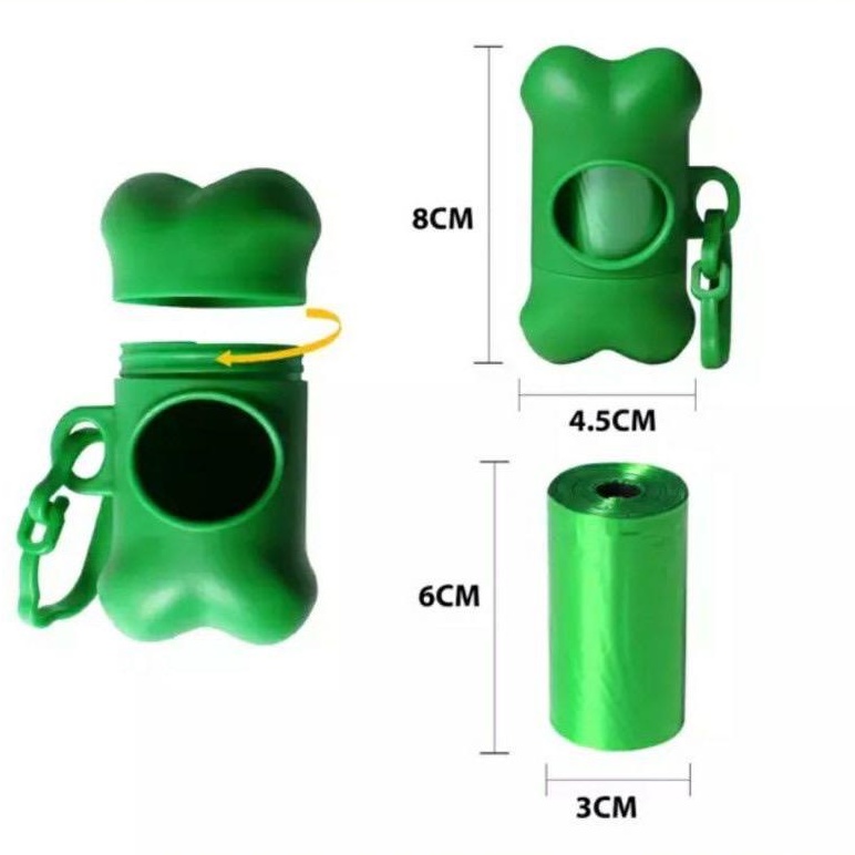 KAPSUL DISPENSER (FREE REFILL) Tempat Plastik Poop/PUP/Kotoran Anjing/Kucing ~ Case Capsule Portable