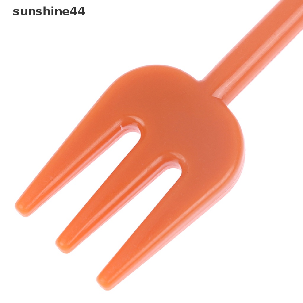 Sunshine 8 / 10 / 26Pcs Garpu Buah / Makanan Anak Mini Desain Kartun Reusable