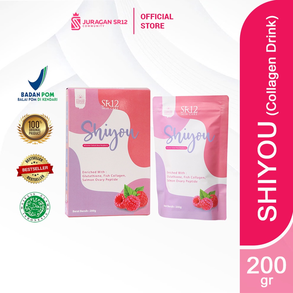 Shiyou Collagen SR12 Minuman Collagen Mencerahkan Kulit Pemutih Badan BPOM