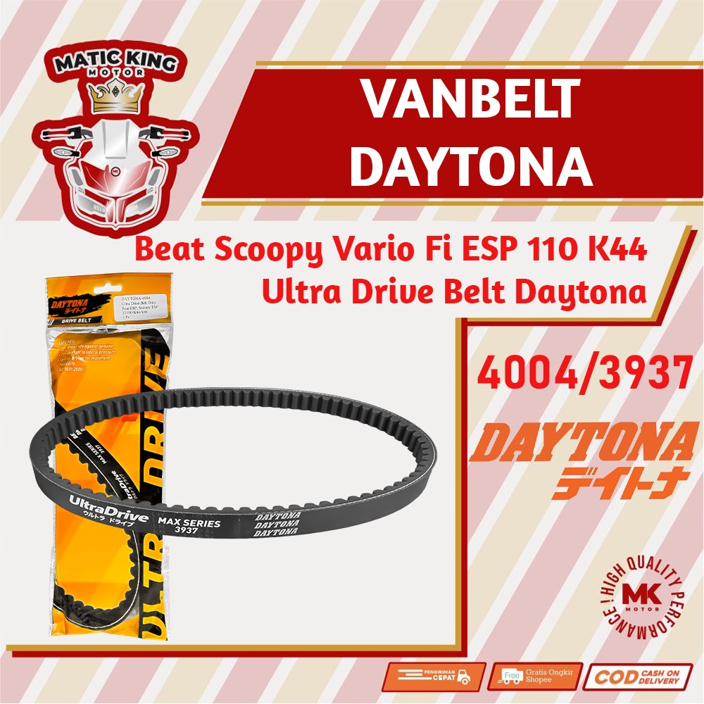 Vanbelt Fanbelt Beat Scoopy Vario 110 FI ESP POP Daytona Ultra Drive Belt 4004 3937