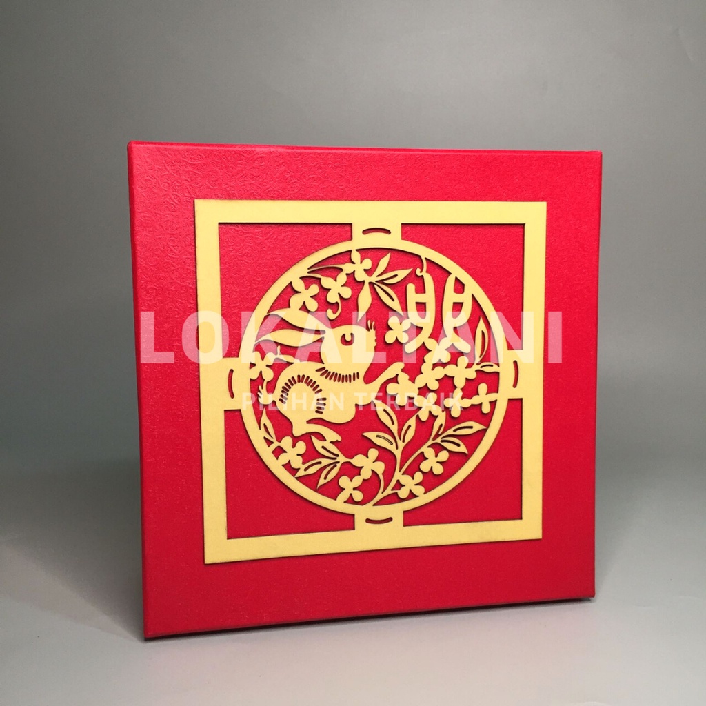 

Box Hampers Imlek Kotak 22x22 / Box Parcel Persegi Spesial Imlek