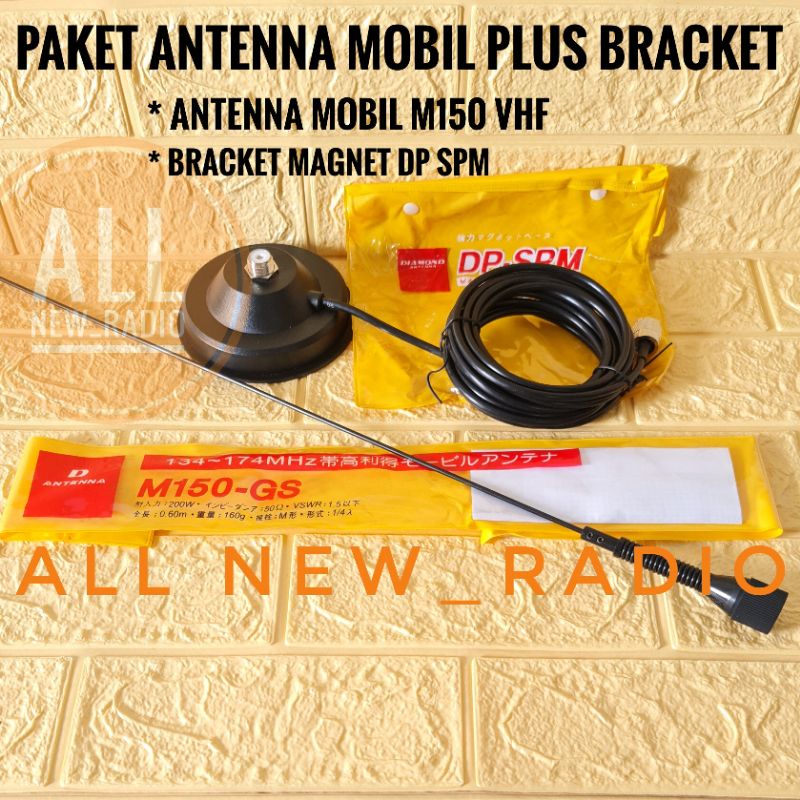 Jual ANTENA RADIO RIG MOBIL VHF M150 PLUS BRACKET MAGNET DP SPM