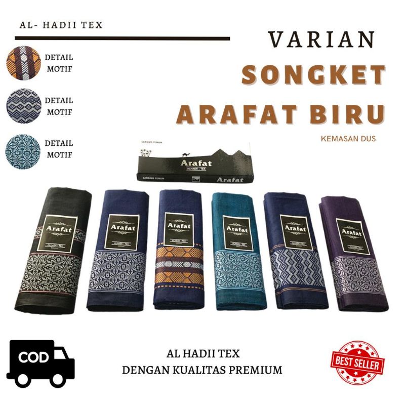 Sarung tenun songket kemasan dus