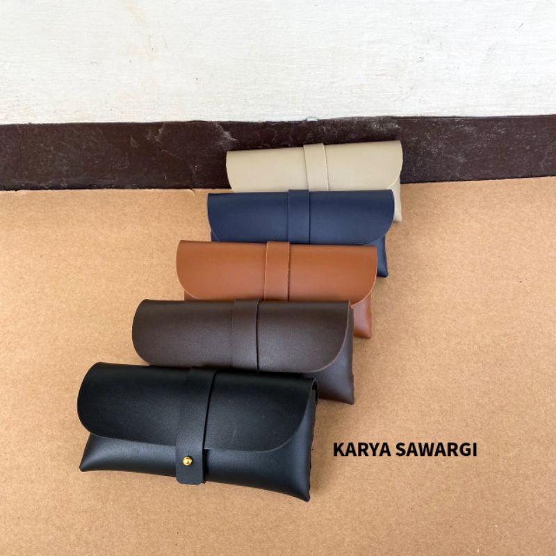 Tempat kacamata pouch kacamata kulit