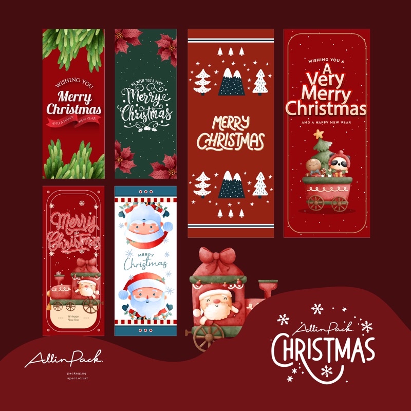 Sticker Segel toples Natal Christmas Hampers Sticker box kue isi 32pcs allinpack