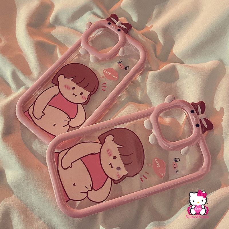 Soft Case Desain Kartun Little Monster 3D Untuk iPhone 7Plus 8Plus XR 11 12 13 14 Pro MAX 6 14 6S Plus X XS MAX SE 2020