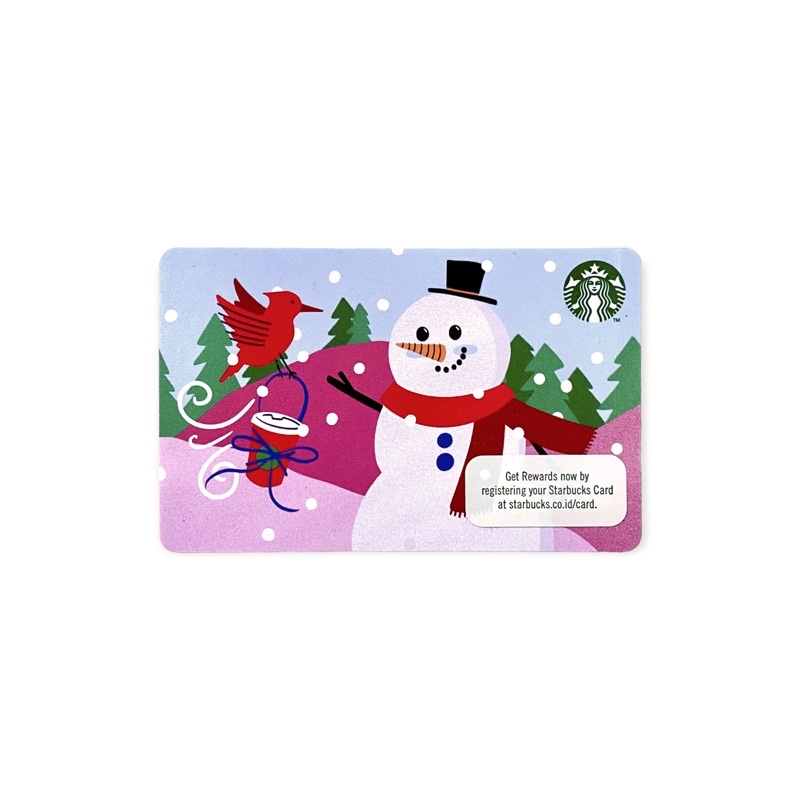 Holiday Snowman Starbucks Card Indonesia Kartu Paper Christmas 2022
