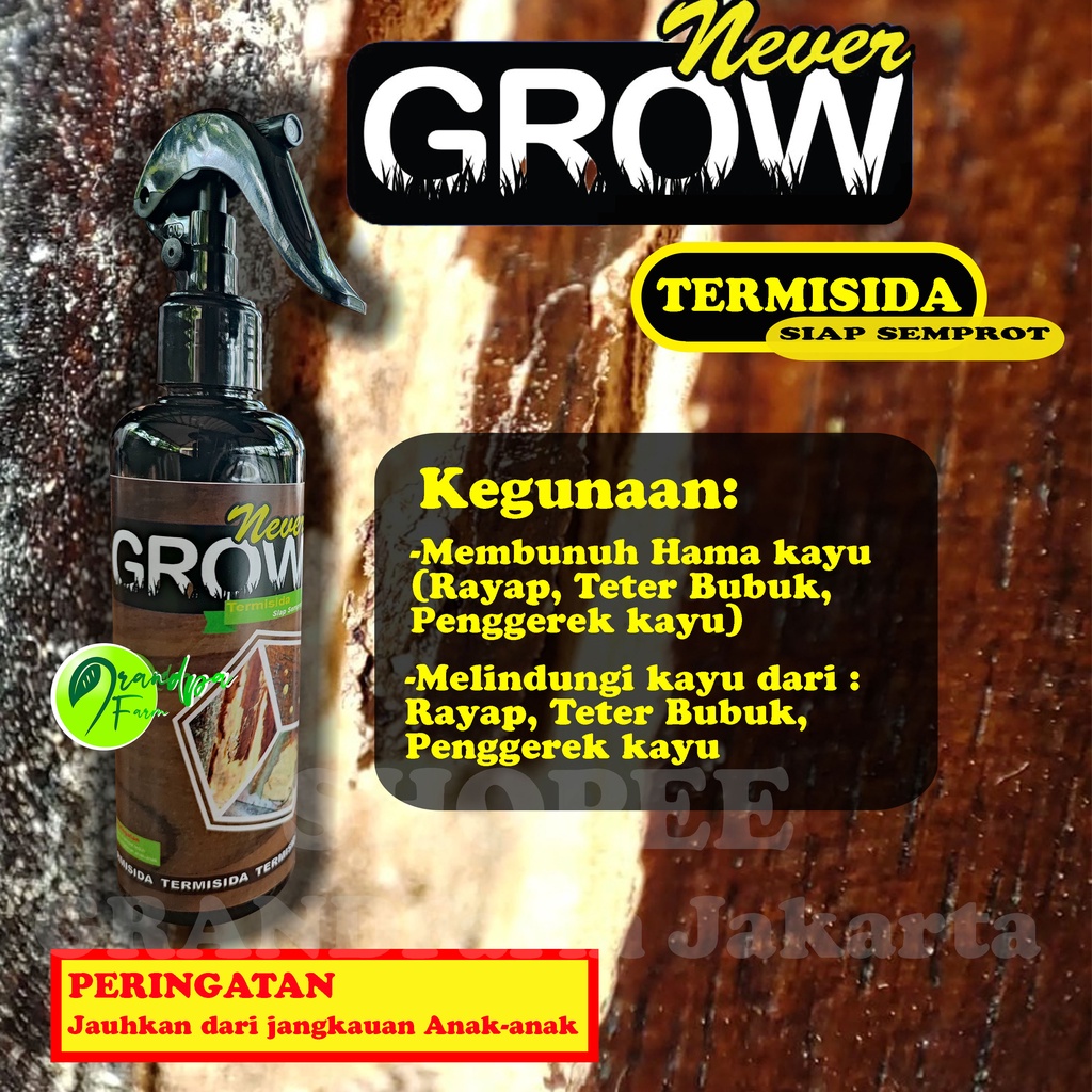 Obat Rayap, Teter, dan Serangga Perusak Furniture Kayu NEVERGrow Termisida