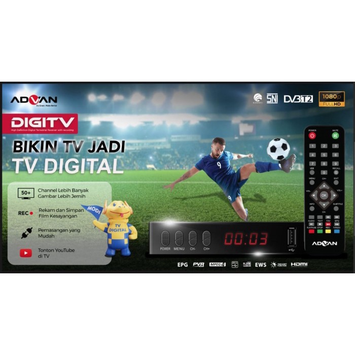 Advan Digipro SET TOP BOX DV3T2 - Original