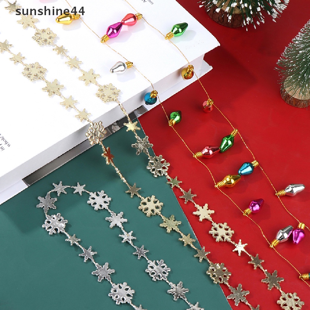 Sunshine Lampu String Led 1M Bentuk Snowflake Untuk Dekorasi Natal Rumah Boneka