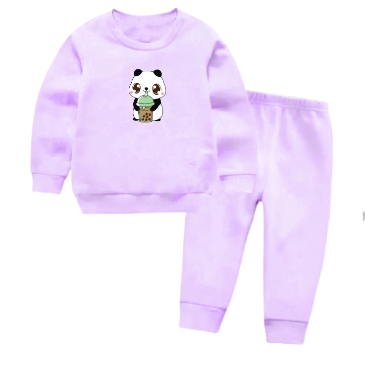 Setelan Anak Sweater BOBA PANDA  Crewneck/one set/ Sweater + Celana