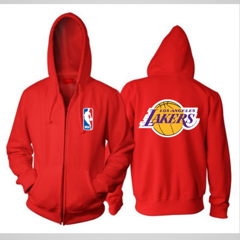 ZIPPER SWEATER HOODIE ANAK NBA LAKERS- HeyCloth.