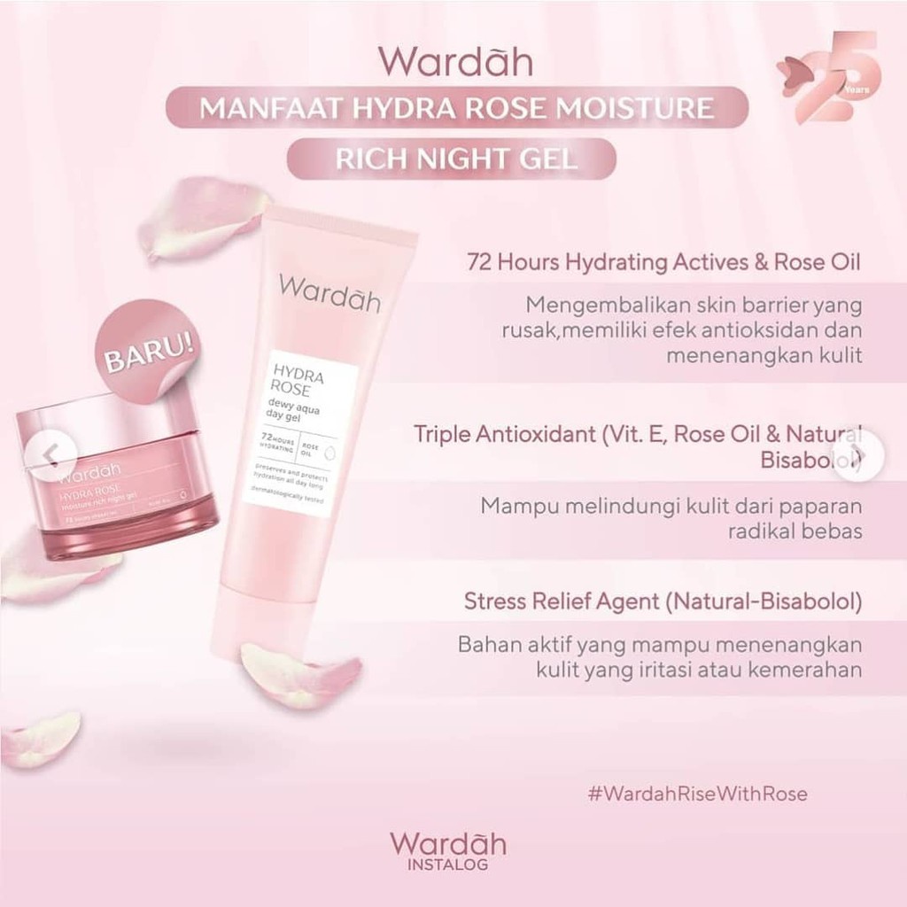 WARDAH HYDRA ROSE MOISTURE RICH NIGHT GEL