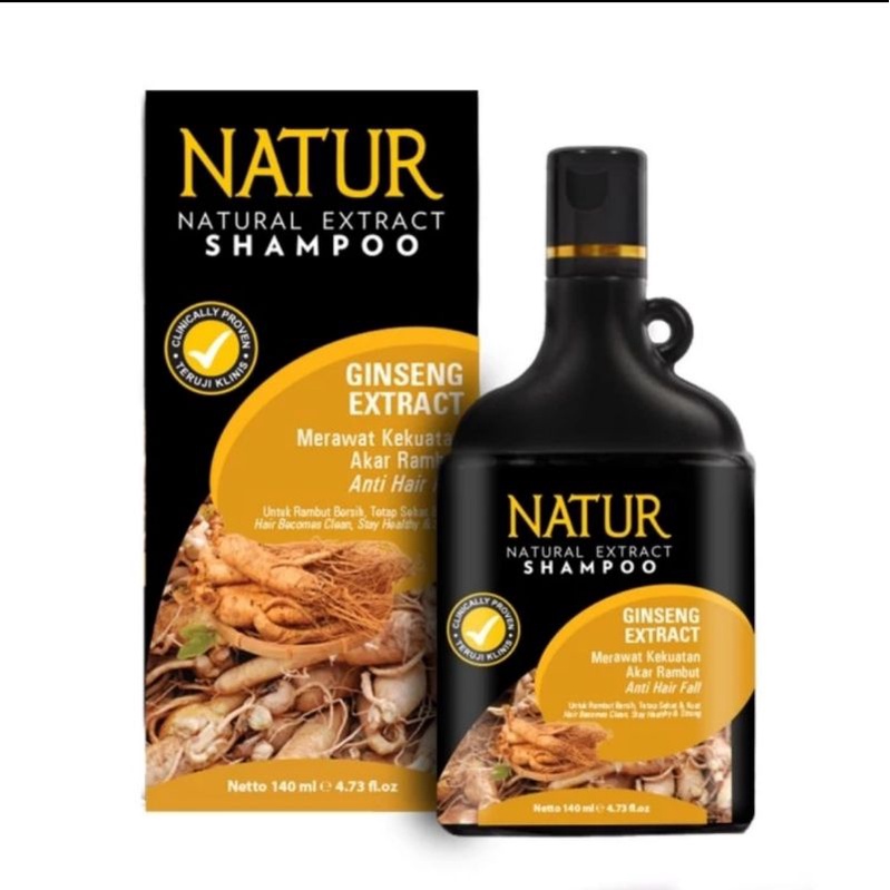 NATUR Shampoo Ginseng Anti Hair Fall-270ml Shampo Ginseng Anti Rontok