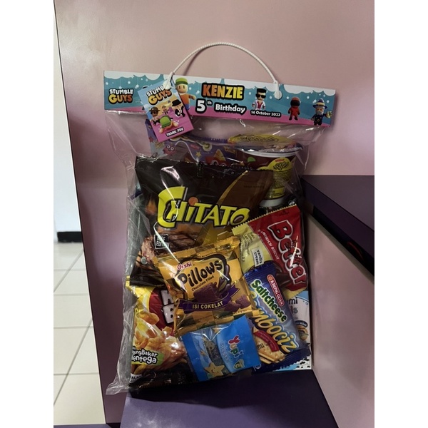 

Birthday souvenir/Souvenir ulang tahun anak/paket snack ultah/goodie bag