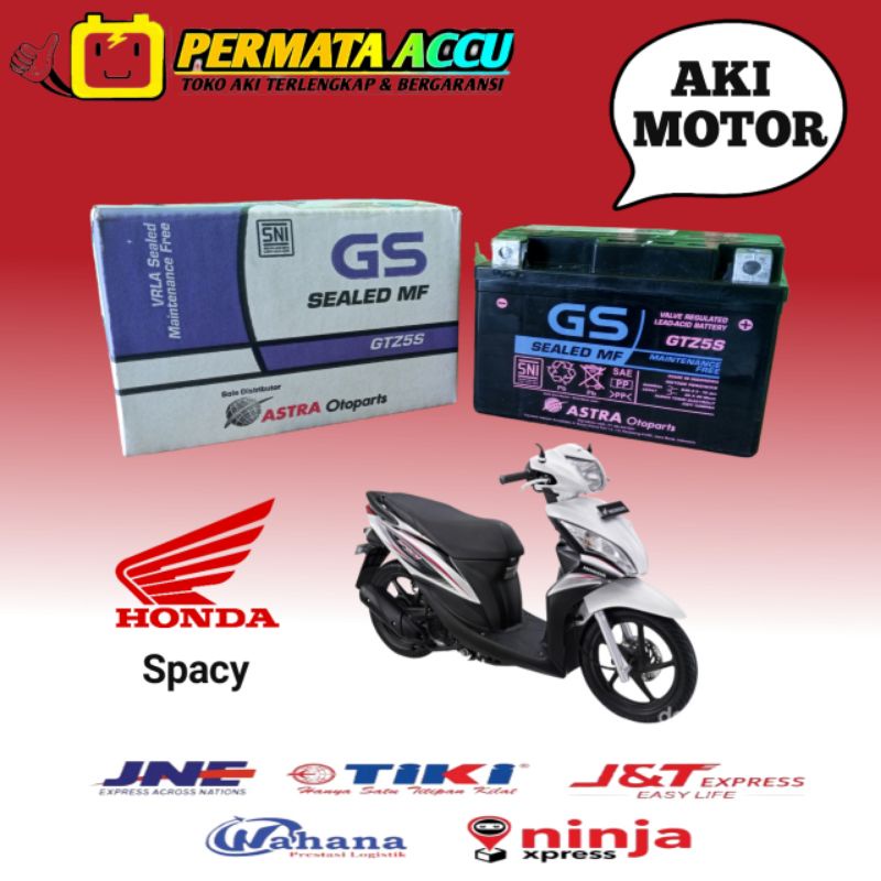 Jual AKI MOTOR HONDA SPACY GTZ5 GTZ5S GTX 5S GS ASTRA ACCU KERING MF