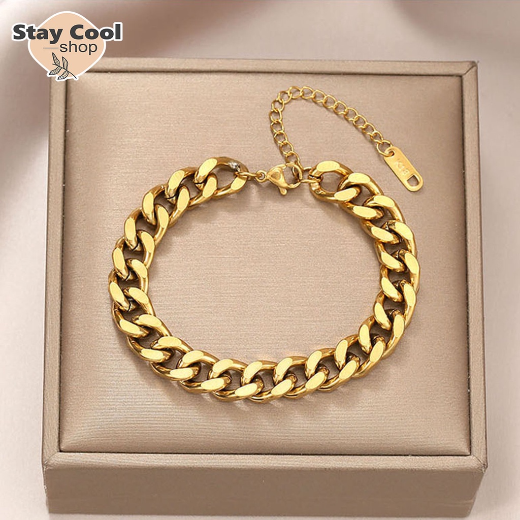 Gelang Titanium Anti Karat / Gelang Rantai Titanium Asli Ori Import / Gelang Titanium Asli Anti Luntur