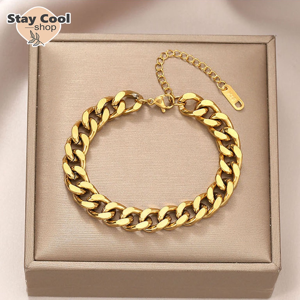 Gelang Titanium Anti Karat / Gelang Rantai Titanium Asli Ori Import / Gelang Titanium Asli Anti Luntur