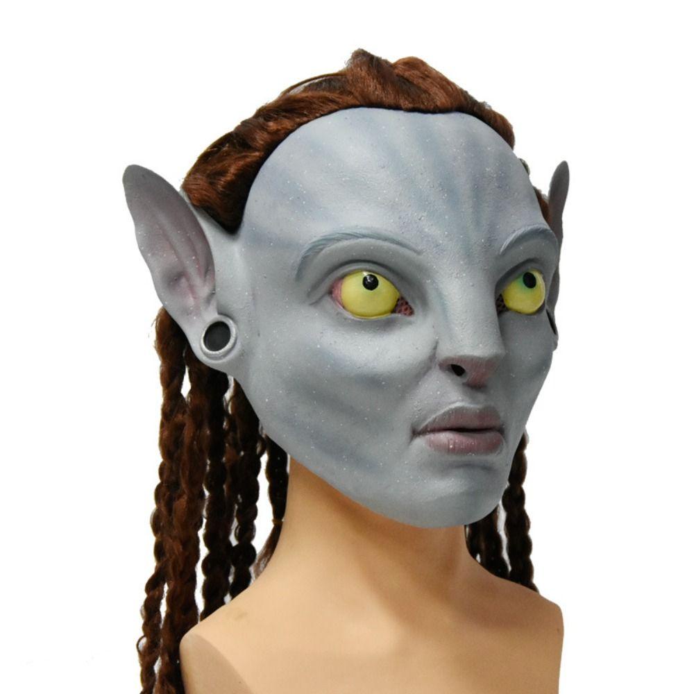 [Elegan] Avatar Lateks Topeng Trick Mainan Untuk Dance Adjustable Halloween Part Cosplay Props Head Mask Decoration Prop Dewasa Film Topeng Halloween Topeng