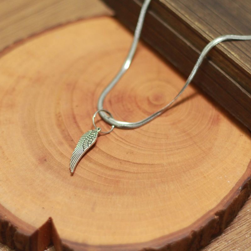 kalung titanium bulu kalung pria wanita kalung keren