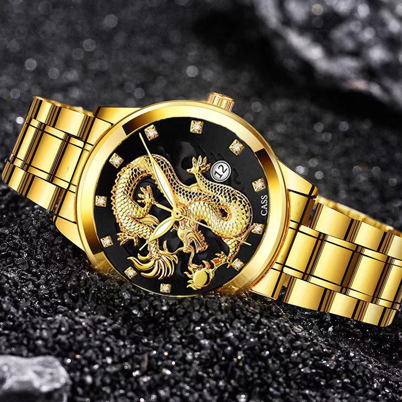 JAM TANGAN PRIA ANTI AIR ORII Jam Tangan Pria Dewasa Anti Air Relief Golden Dragon Jam Tangan Stainl