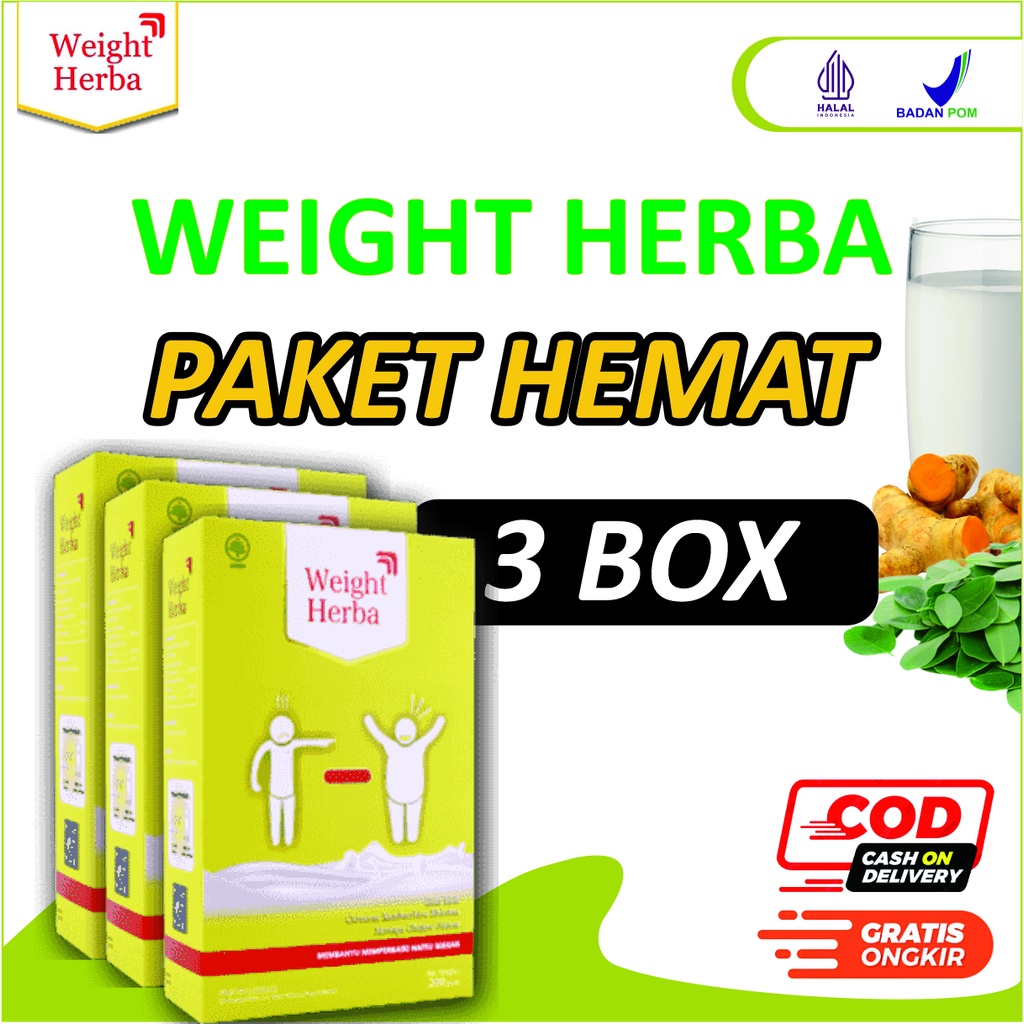 

Paket Hemat 3 Box WEIGHT HERBA Susu Kambing Etawa dengan Herbal Tambahan Menambah Berat Badan Meningkatkan Nafsu Makan