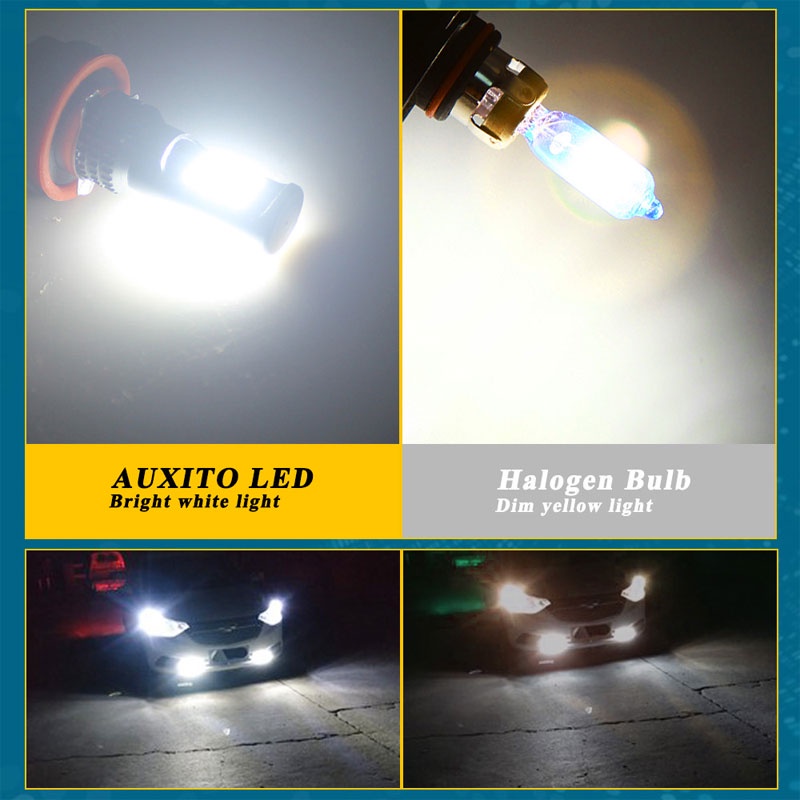 1Pcs Lampu LED Putih H8 H9 H11 Dua Warna untuk Headlight Fog lamp H4 H3 Mobil Lampu Depan LED 9005 HB3 HB4 9006 Canbus 3030 24Smd 12-24V Anti Kabut Untuk Mobil