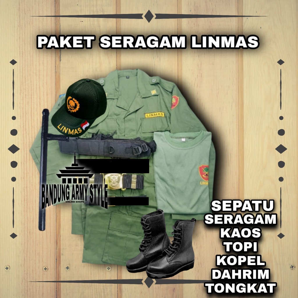 BAJU SERAGAM LINMAS LENGKAP /SERAGAM DESA, HANSIP,SERAGAM LINDUNGAN MASYARAKAT .STELAN LINMAS MURAH BANDUNG