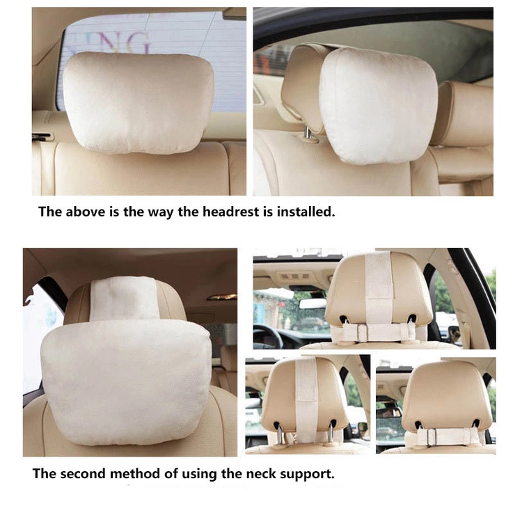 OASATE Bantal Leher Kursi Mobil Travel Pillow Ergonomis Neck Pillow Headrest