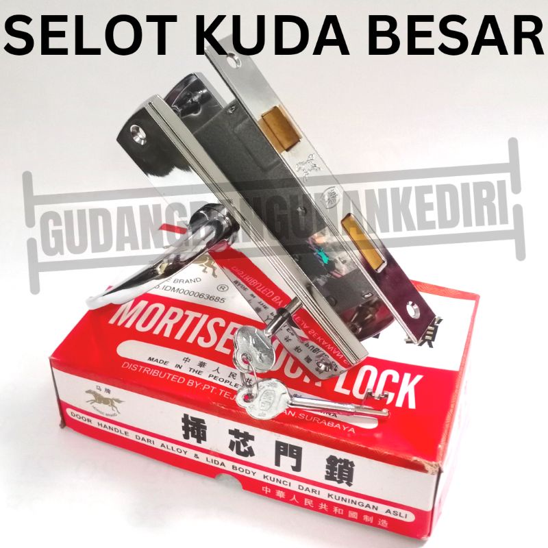selot pintu rumah handel handle hendel kunci kuda besar 9552