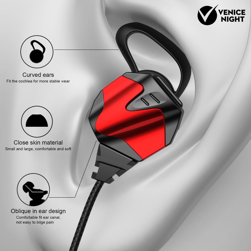 (VNEP) (Berkabel) Earphone High Fidelity Intelligent Noise Cancelling Universal 3.5mm In-ear Student Surround Gaming Earbud untuk Panggilan