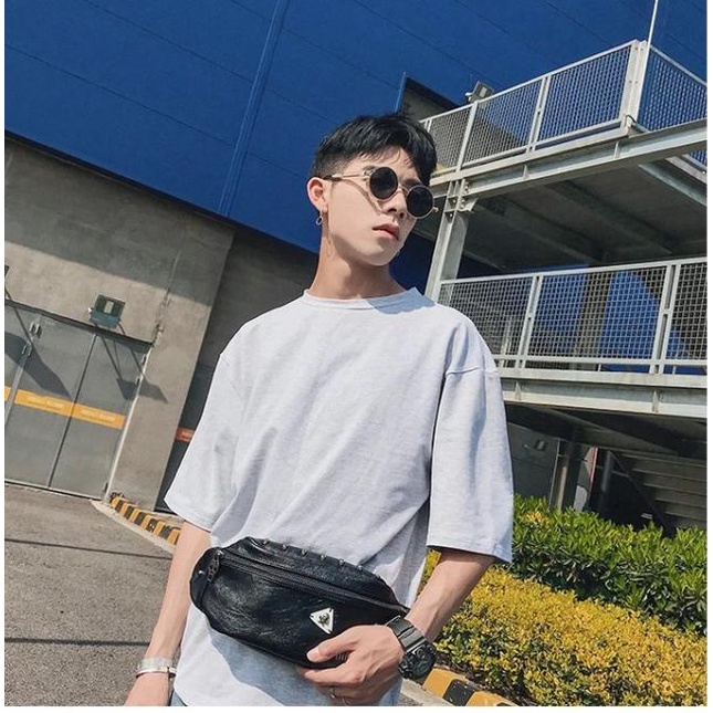 TG09 Tas Pinggang Selempang Pria Kulit PU Gaul Keren