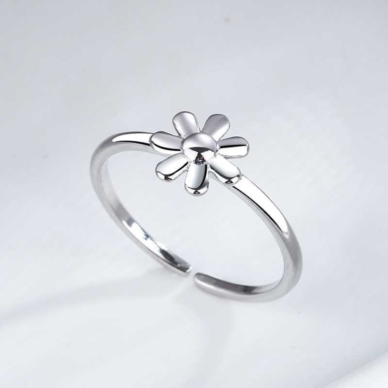 Cincin Jari Telunjuk 925 Silver Double Layer Model Simpul Gaya Korea