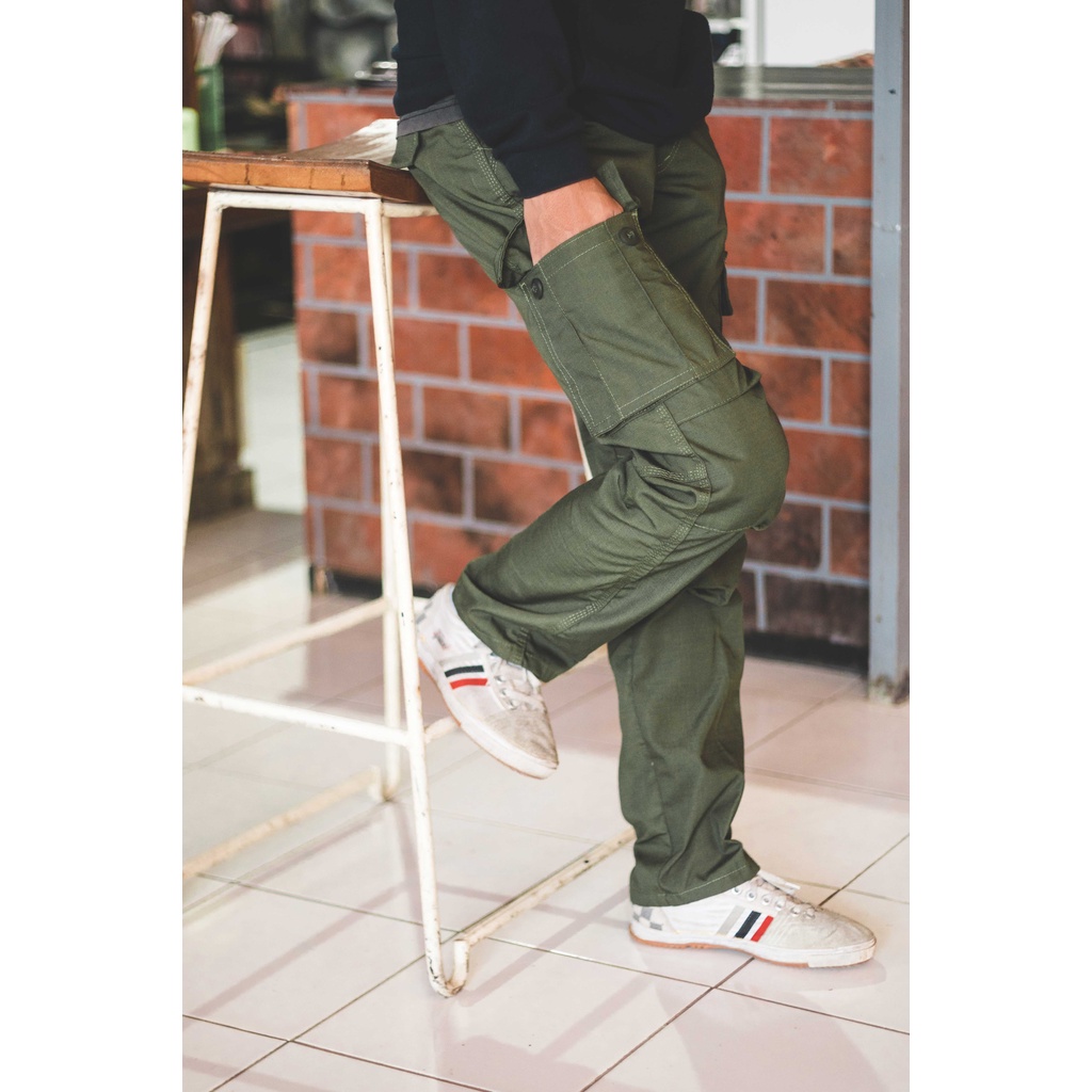 BuzzHammers - Celana Cargo Panjang Pria Jumbo Original Reguler Fit Ripstop Premium
