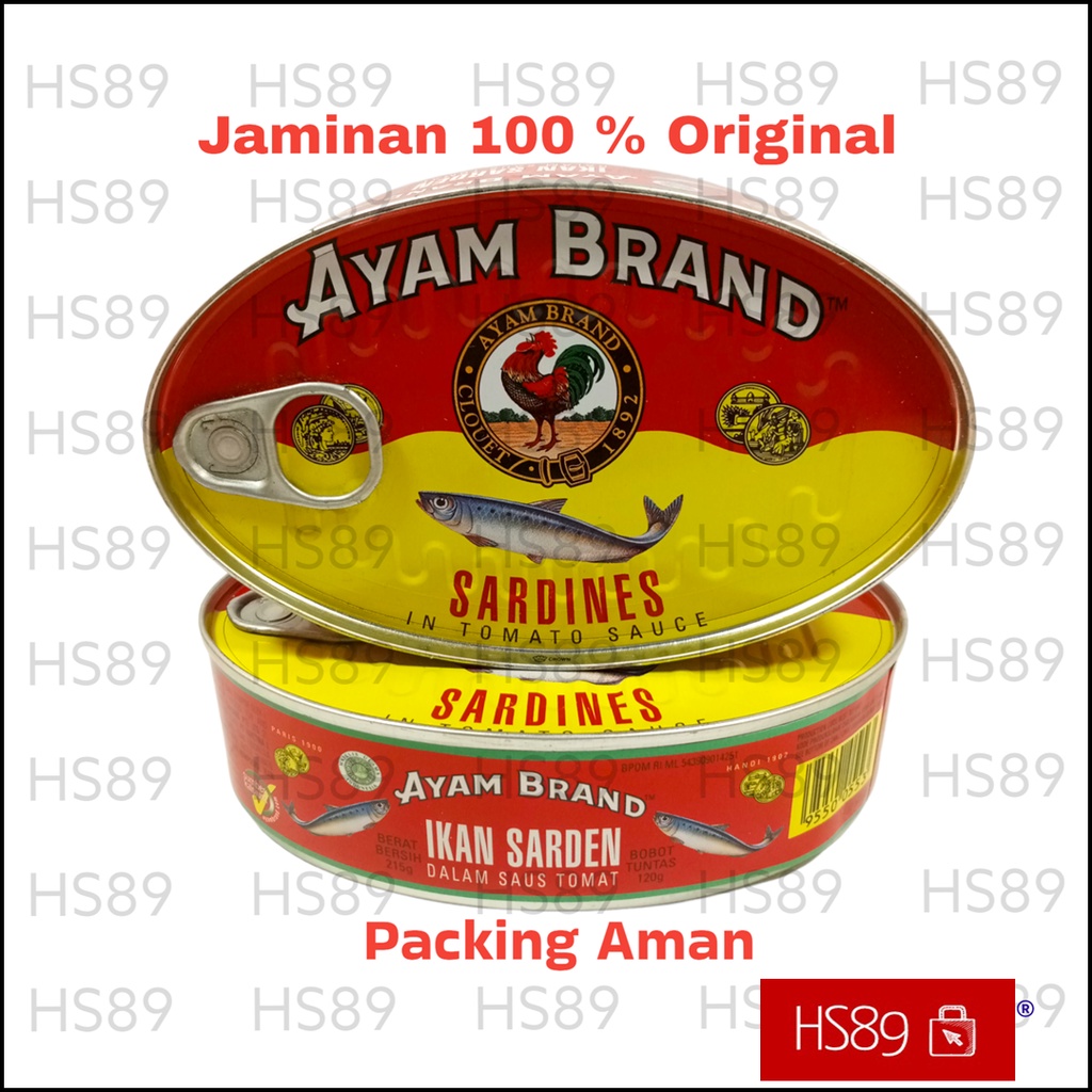 

Ikan Sarden Ayam Brand Malaysia 215 gr Kaleng Oval - Ikan Sardin