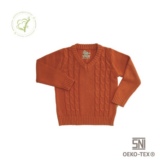 Bamboo and Bub Webster Sweater - Baby Knitted Baju Atasan Anak Bayi Balita Rajut Lucu Dingin Sweater