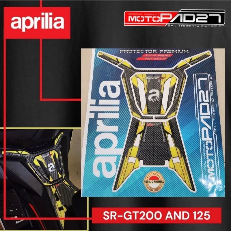 Motopad27 Stiker  aprilia sr gt 200 Tankpad Deck pad Resin timbul Premium APRILIA SR-GT200