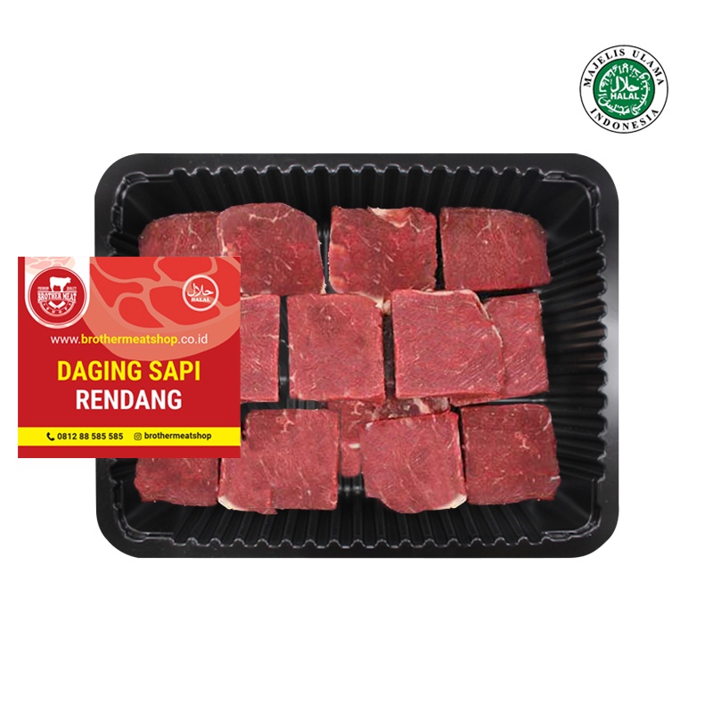 Daging Rendang Potong Beku 1kg, Halal