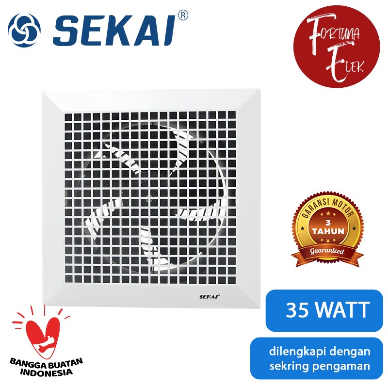 Sekai Ceiling Exhaust Fan Kipas Angin Hexos Plafon CEF-1295 12 Inch 30 Cm