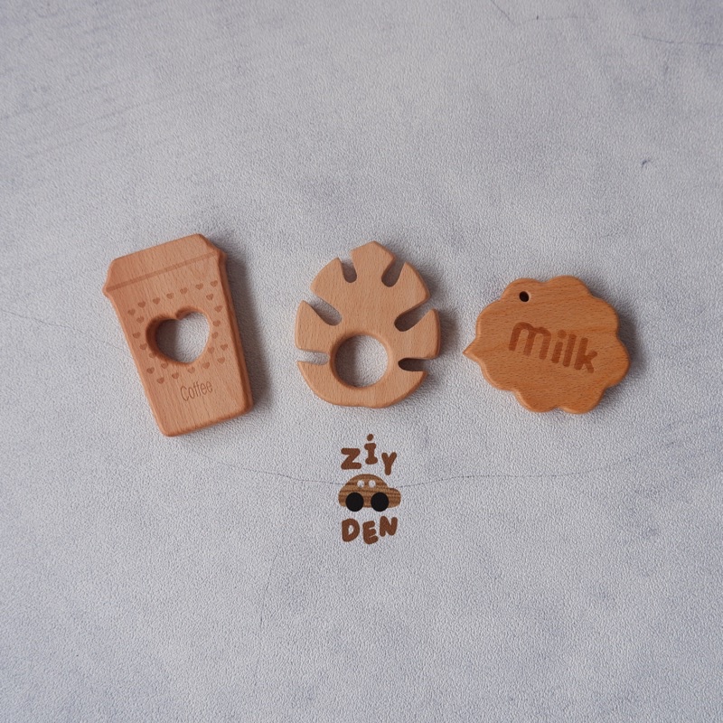 Ziyooden - Wooden Baby Teether (Mainan Gigit Bayi)