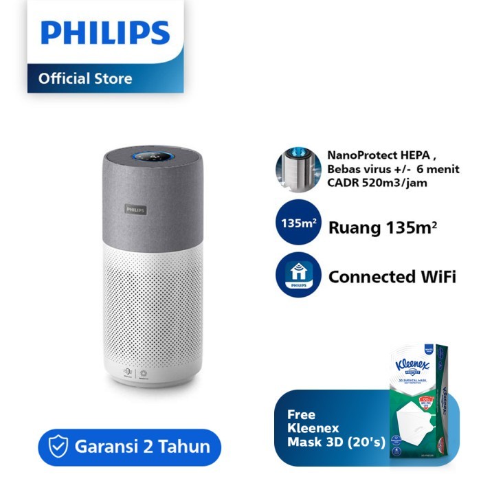 NEW Philips Air Purifier 3000i Series AC3033/10 Free Kleenex Mask 3D 20's