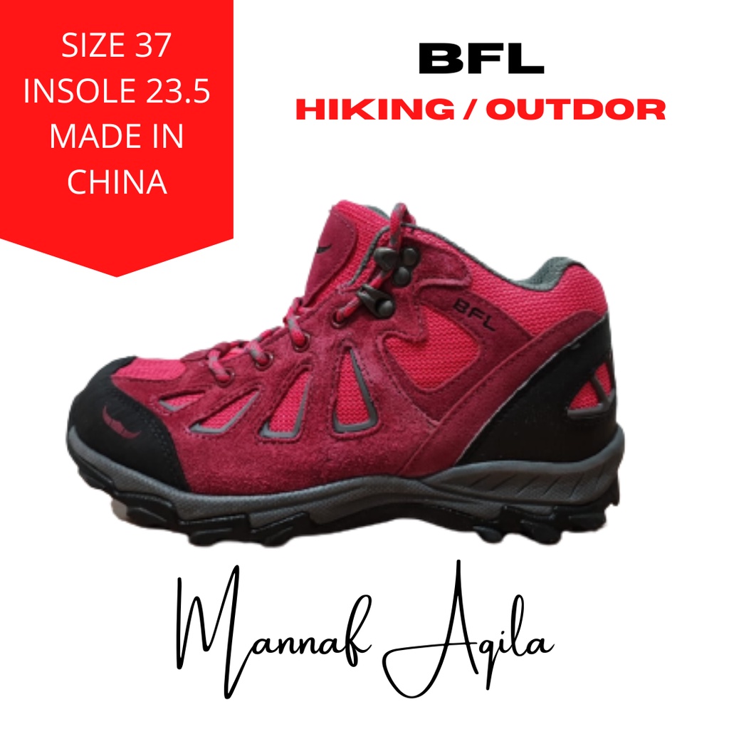 sepatu Olahraga SECOND wanita hiking gunung outdoor GORETEX Size 37