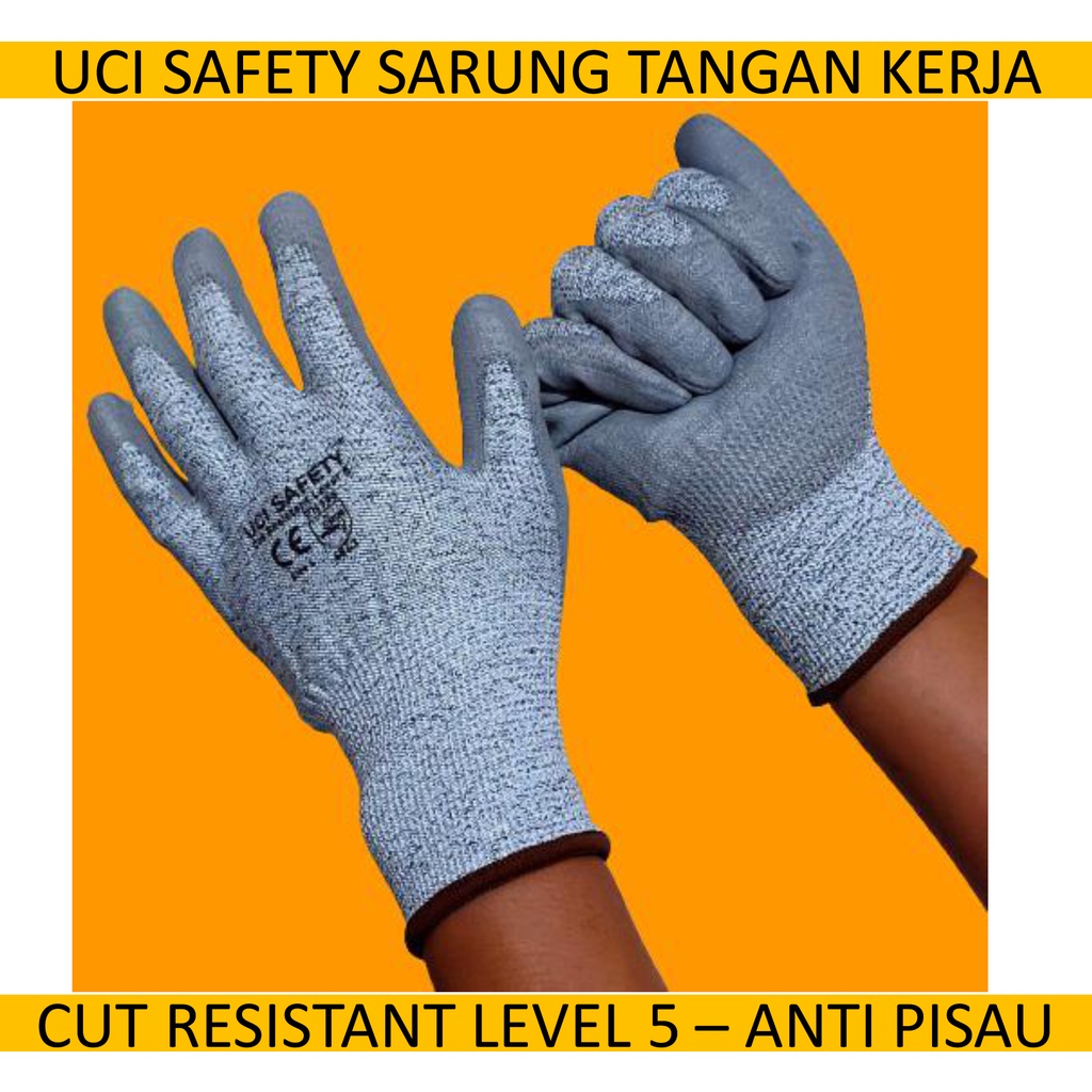 Jual Sarung Tangan Uci Safety Kerja Safety Gloves Kawat Besi Baja Kaca Pabrik Industri Kontruksi