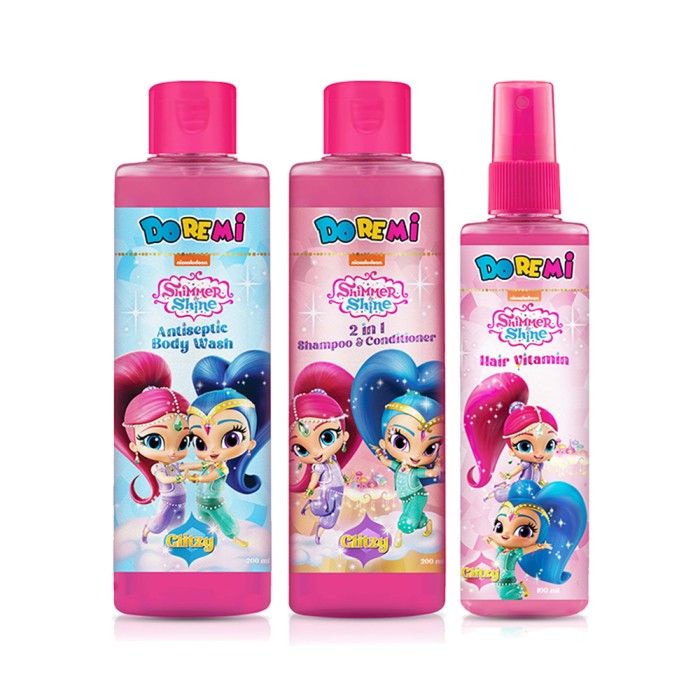 DOREMI SHIMER & SHINE 2in1 Shampoo & Conditioner Glitzy | Angiseptic Body Wash Glitzy | Hair Vitamin