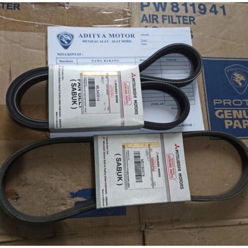 FAN BELT SET LANCER EVO 3 CB5 1800CC GTI 1993-1996 ORIGINAL RESMI MITSUBISHI KTB 2PCS